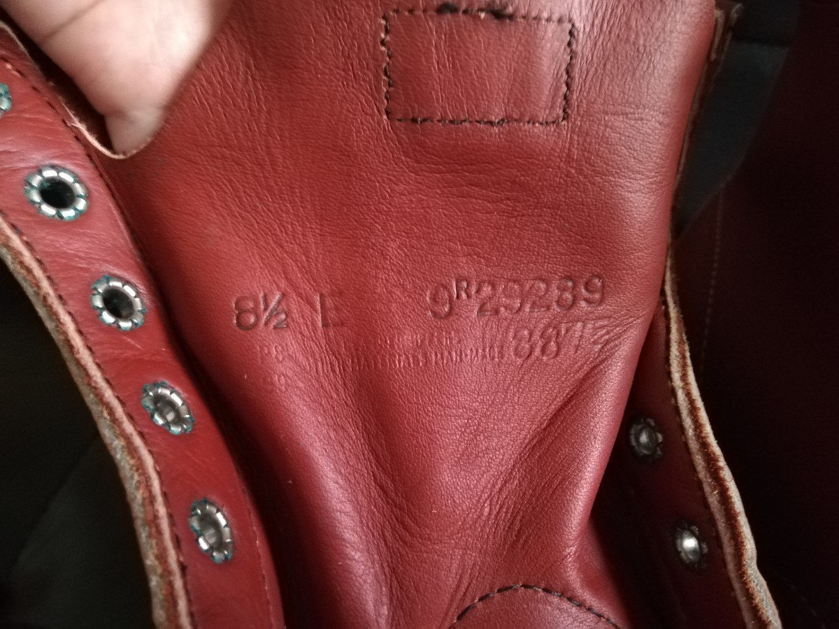 未使用 99年製 RED WING 8875 羽刺繍タグ 8.5E made in USA 超希少 デッドストック オロラセット レッドウィング 6インチ モックトゥの画像8