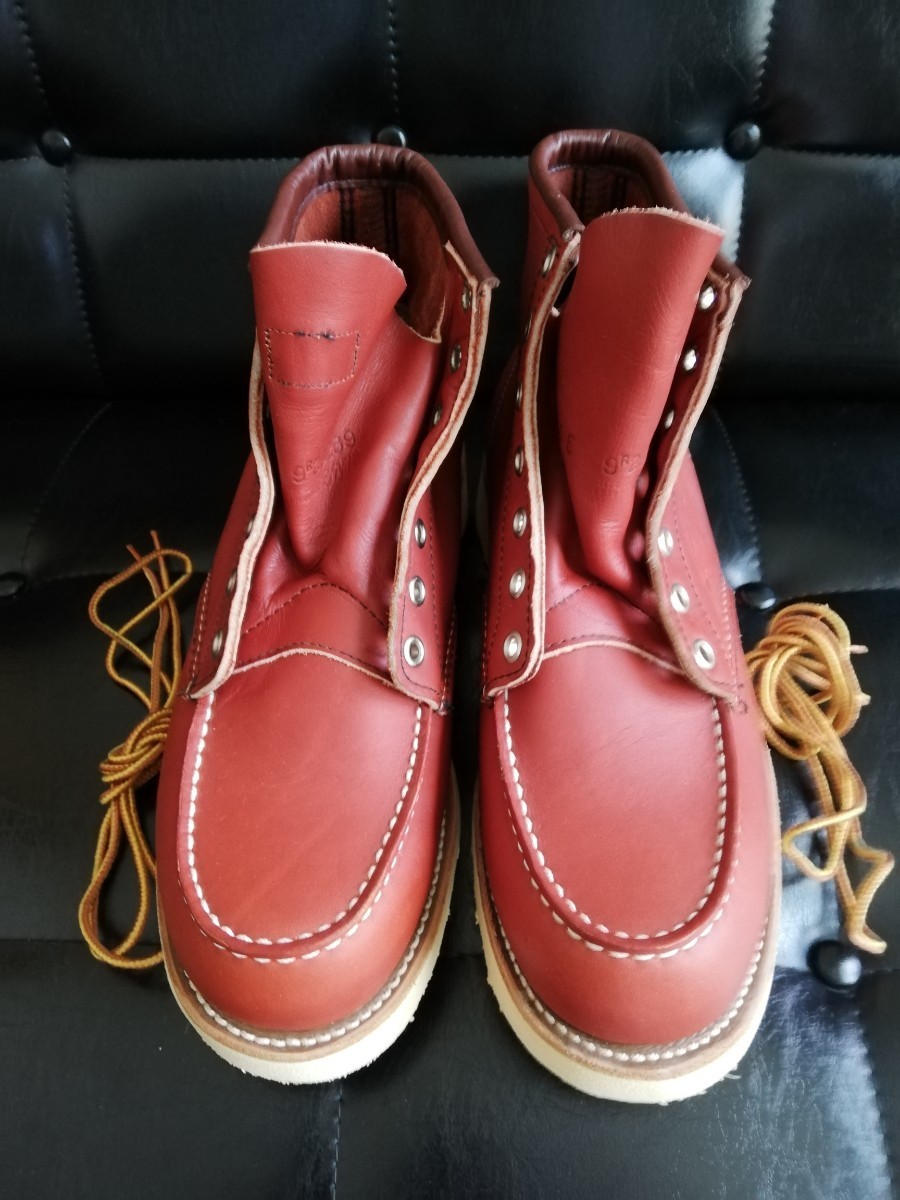 未使用 99年製 RED WING 8875 羽刺繍タグ 8.5E made in USA 超希少 デッドストック オロラセット レッドウィング 6インチ モックトゥの画像2