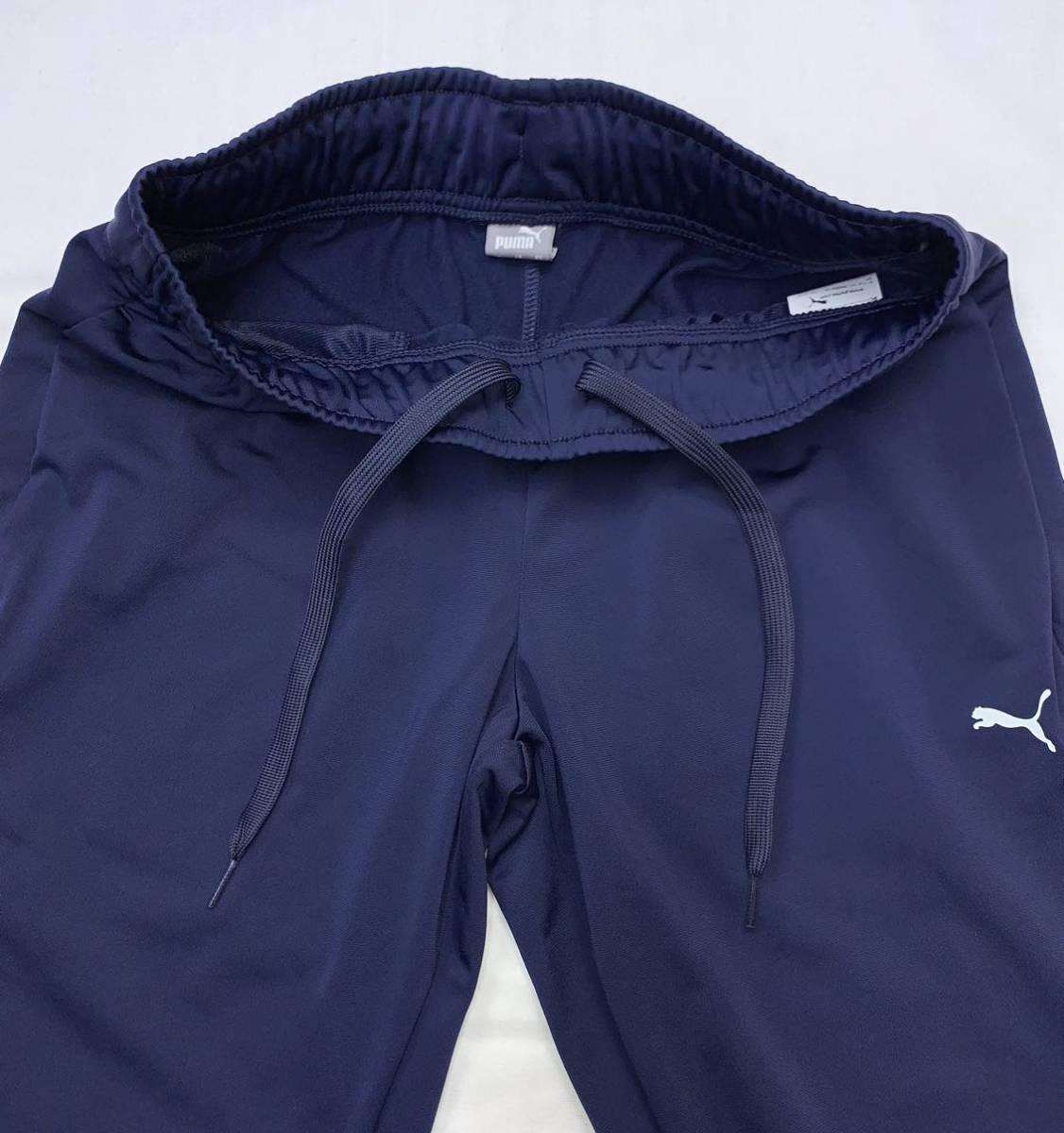  Puma Lady s tricot Bomber jacket & pants US size M Japan size L corresponding navy navy blue jersey top and bottom set setup 