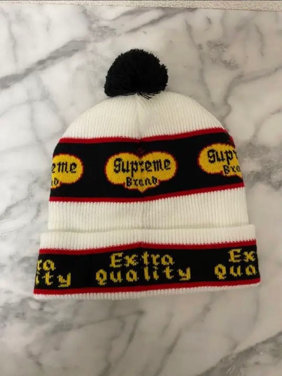 Supreme Extra Quality Beanie 21AW white ボンボン ニットキャップ