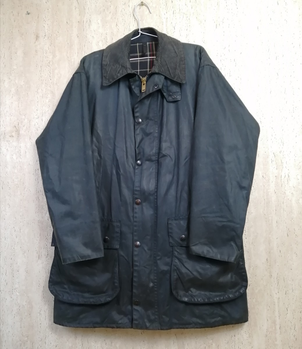 80s BARBOUR border c40 2クレスト ターコイズ-