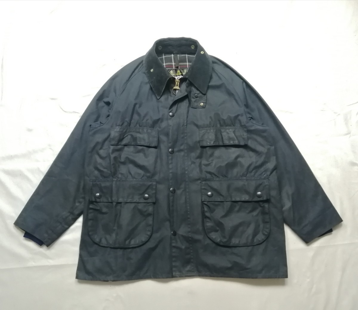 Mint 80s Barbour bedale c42　バブアー　ビデイル ネイビー　4ポケット　3クラウン　_画像6