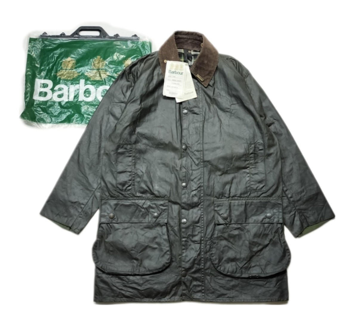 “Deadstock”　'92s　Barbour border　c42　デッドストック　バブアー　ボーダー　セージ　90s Vintage