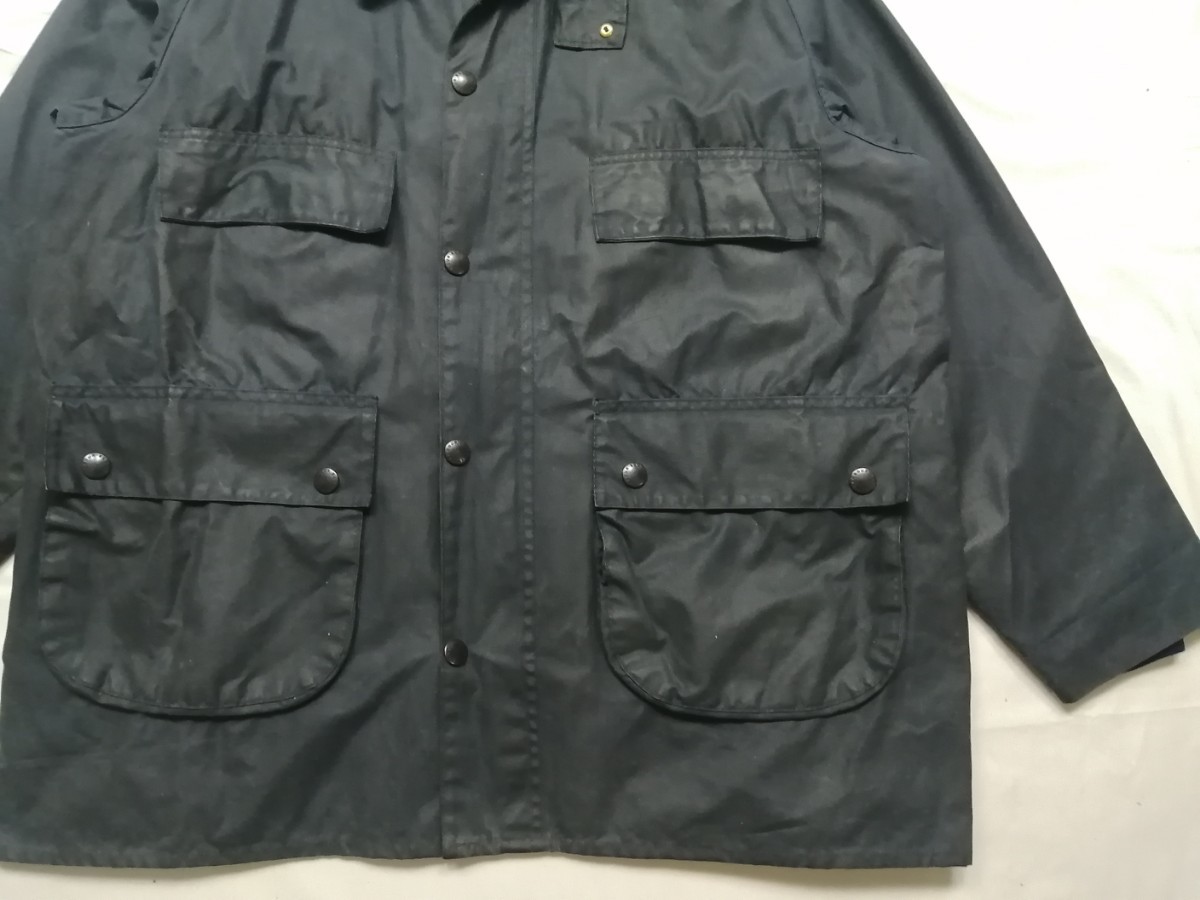 Mint 80s Barbour bedale c42　バブアー　ビデイル ネイビー　4ポケット　3クラウン　_画像7