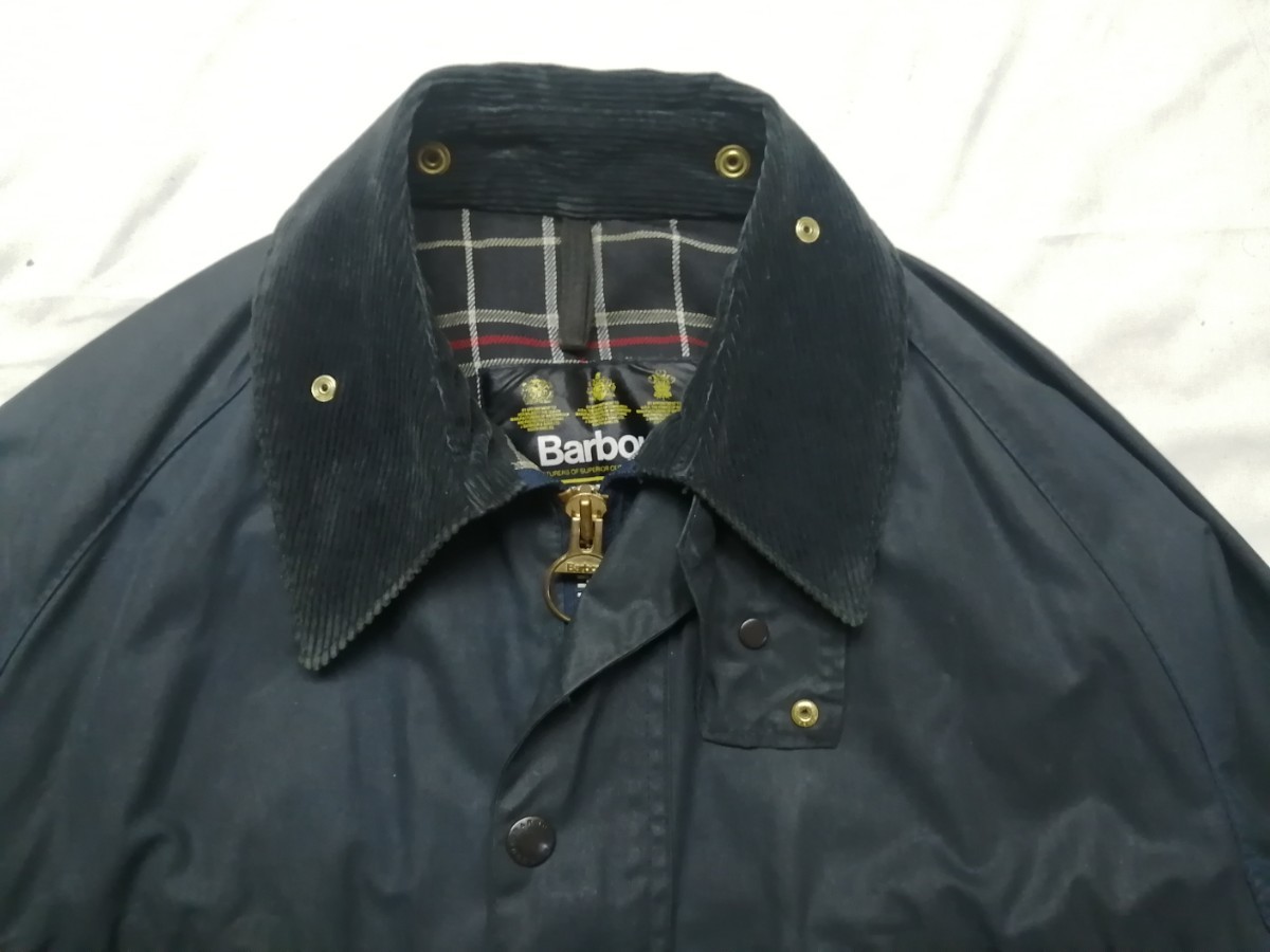 Mint 80s Barbour bedale c42　バブアー　ビデイル ネイビー　4ポケット　3クラウン　_画像2