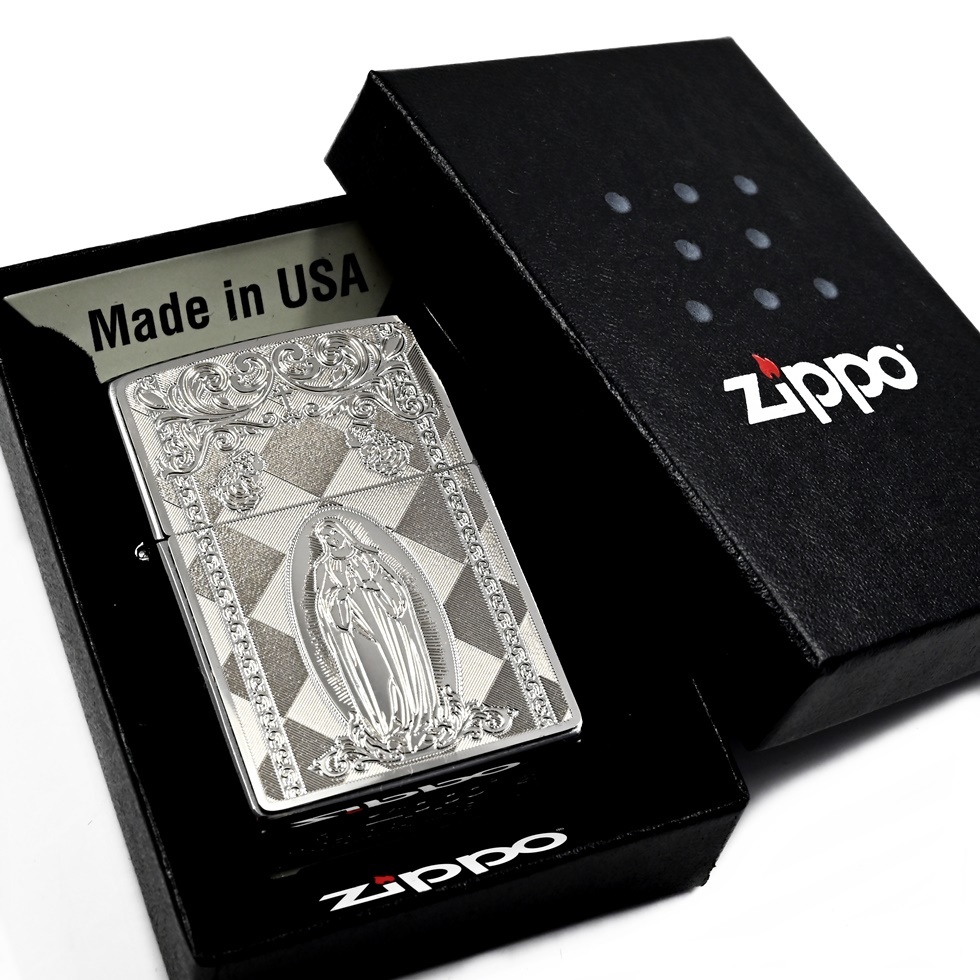 純銀 SILVER ZIPPO グアダルーペの聖母 純正新作