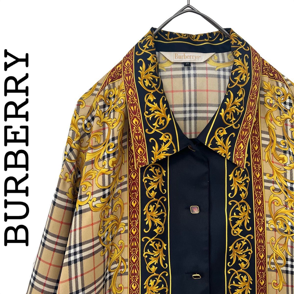 Burberry バーバリー ノバチェック柄 シャツ 派手柄 レディース XL