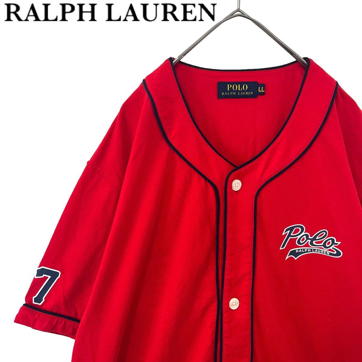 POLO RALPH LAUREN ポロラルフローレン ベースボールシャツ LL 半袖