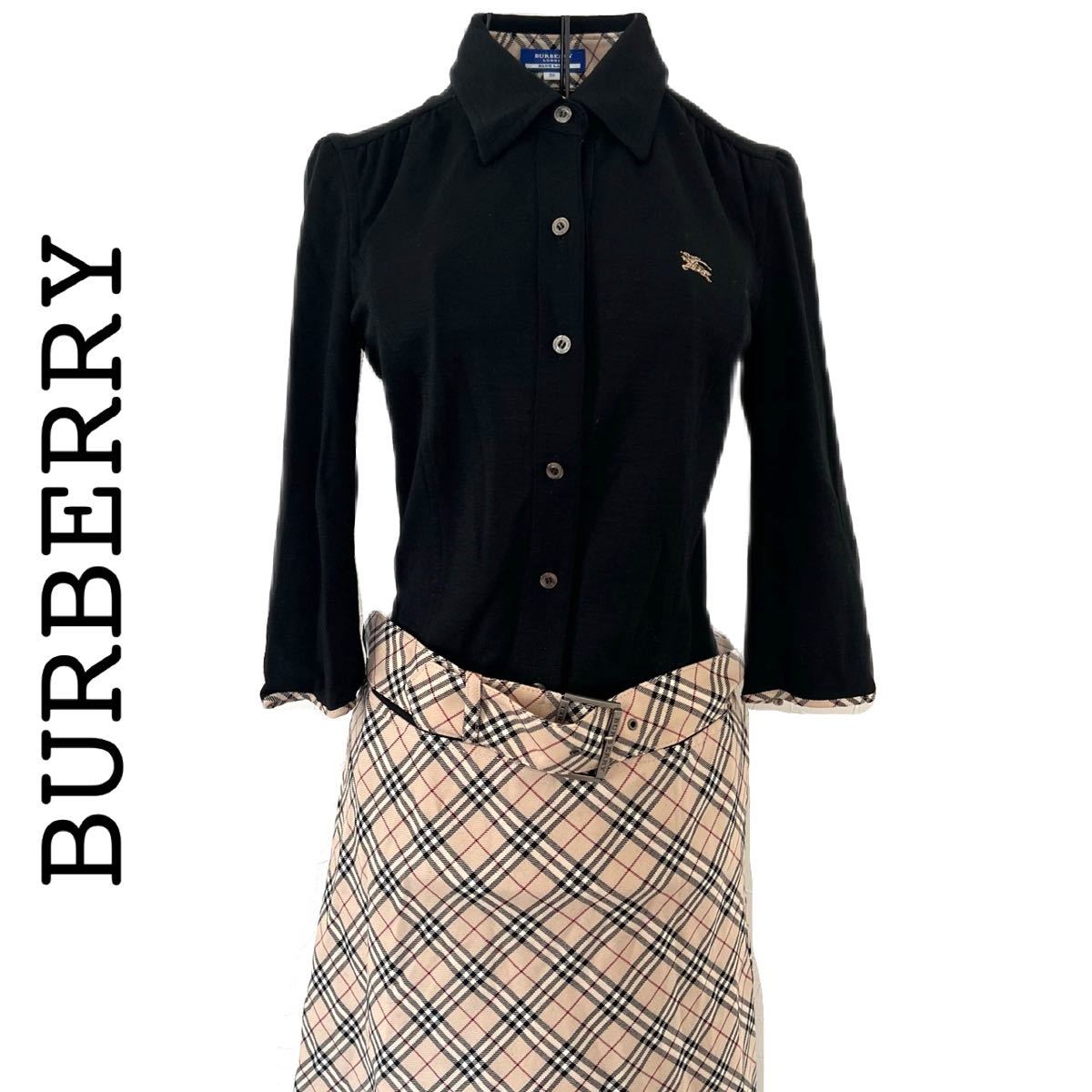 Burberry バーバリー ベルト付き ワンピース ノバチェック柄 スカート