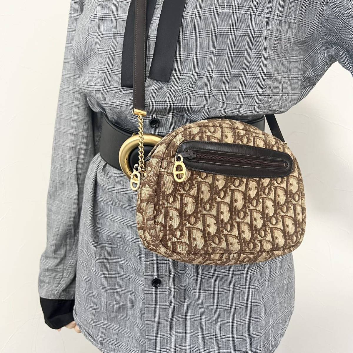 送料無料】ChristianDior クリスチャンディオール トロッター柄