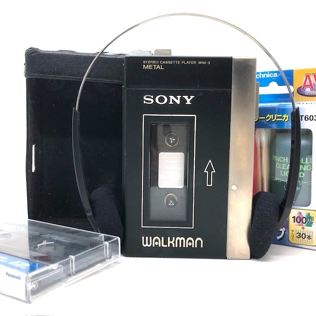 極上美品 高音質 整備済完全動作品 SONY WM-3 革ケース＆ストラップ☆