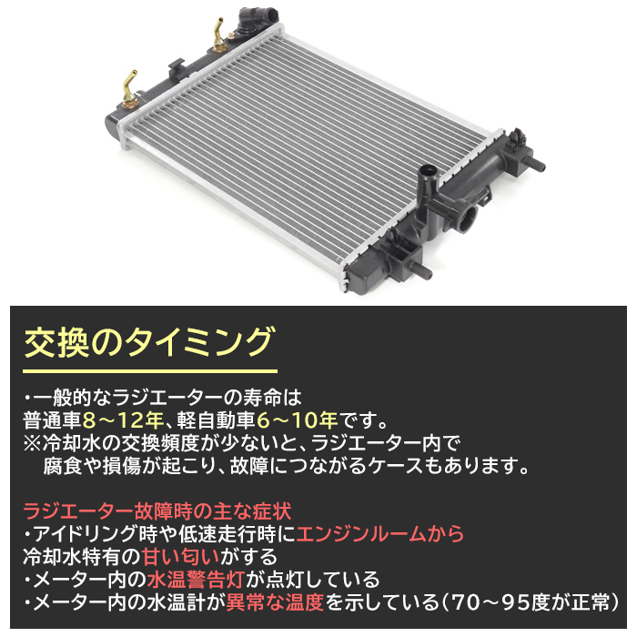 ダイハツ ムーヴ LA100 ラジエーター 半年保証 純正同等品 16400-B2200 16400-B2130 互換品_画像2