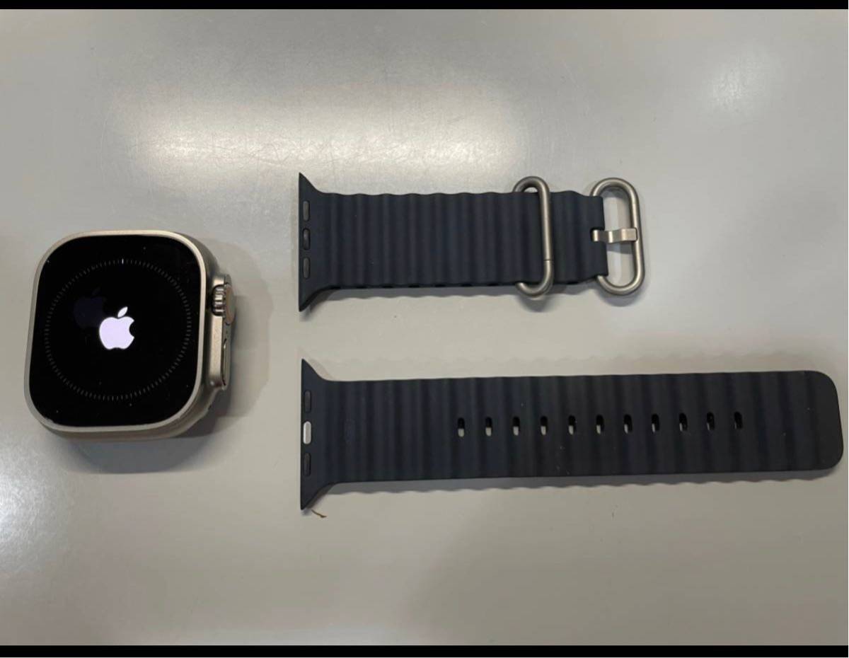 Apple Watch Ultra チタンケース ホワイトオーシャンストラップ GPS+