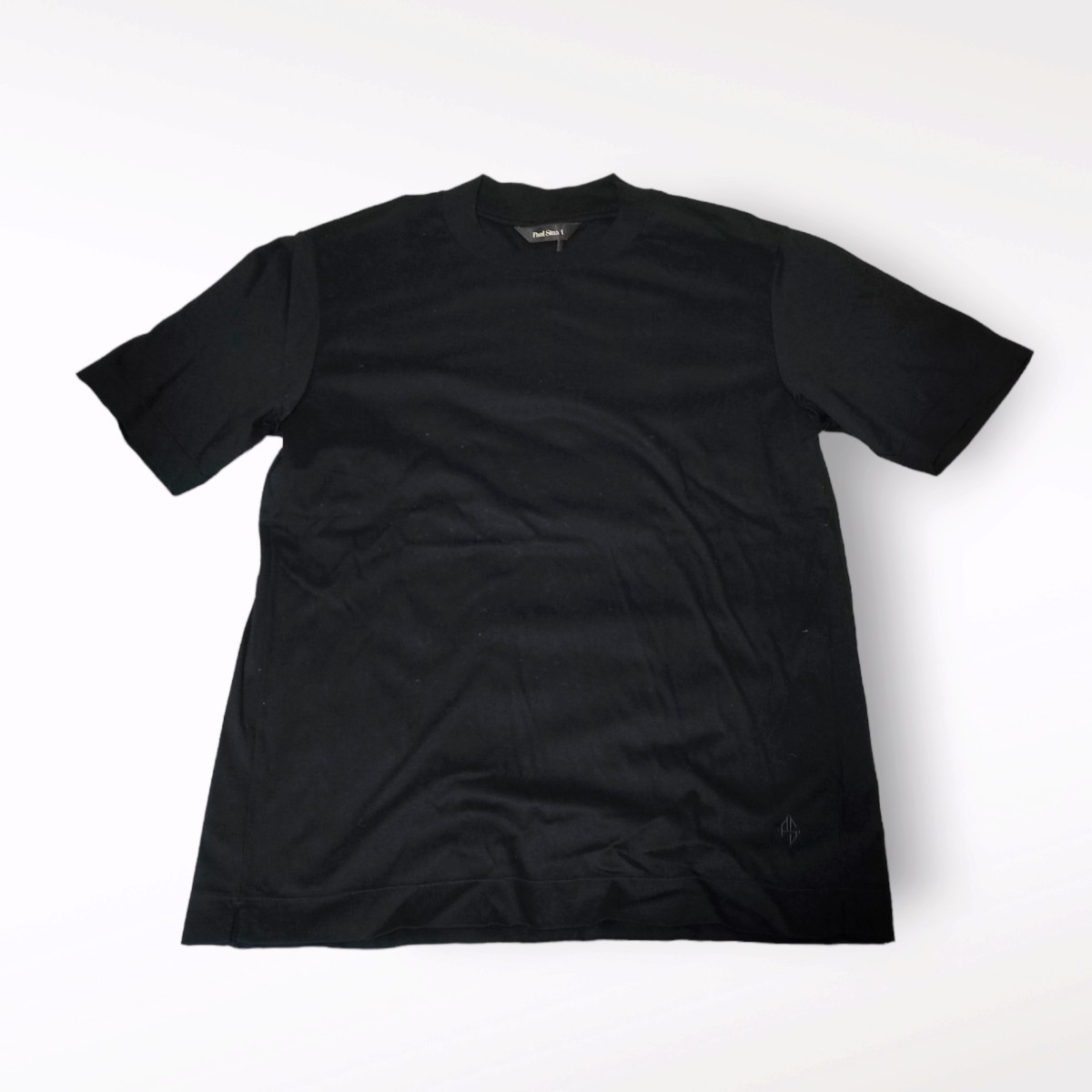 新品 ポールスチュアート Dress Tee Shirts 50 コットンスムース ドレスTシャツ カットソー Tシャツ ブラック LL