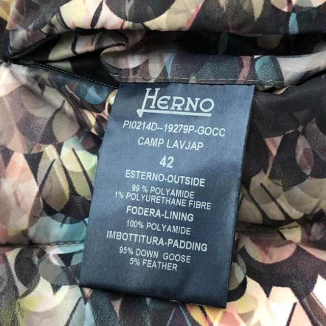 美品◇HERNO ヘルノ ダウンジャケット サイズ42◇ マルチカラー