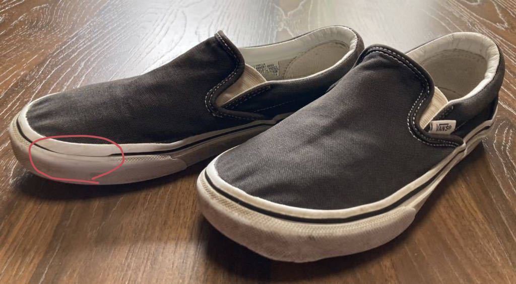 VANS スリッポン 黒 22cm 色褪せあり_画像1