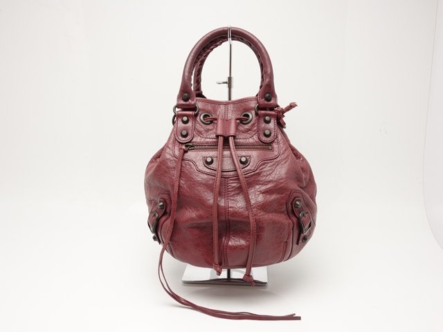 BALENCIAGA バレンシアガ クラシックミニポンポン 2WAY 246438 エンジ