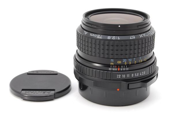 [C Normal] SMC PENTAX 67 75mm f/2.8 AL Lens for 6x7 67 II w/Caps From JAPAN 8569_画像2