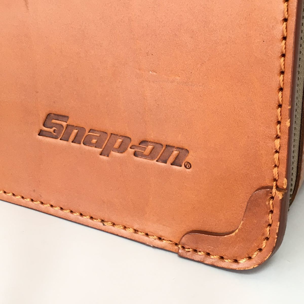 希少!SNAP-ONスナップオン社製☆本革レザーツールケース☆ヌメ革工具バッグ☆工具ケース工具入れ