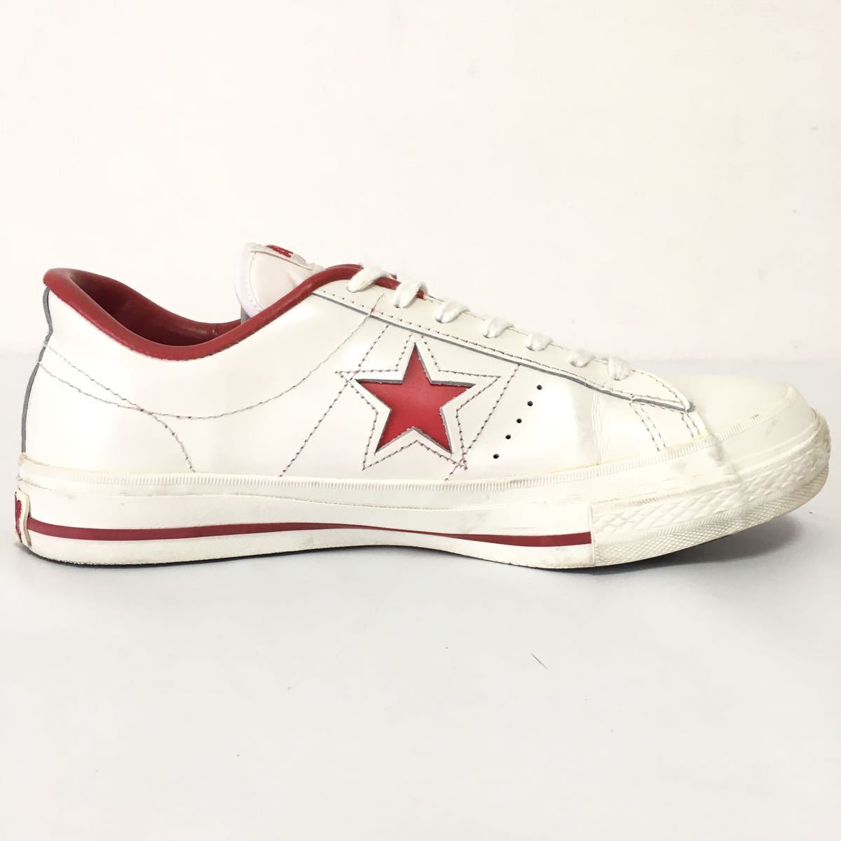 CONVERSEコンバース☆ワンスター26cm☆ホワイト本革レザーメンズ廃盤