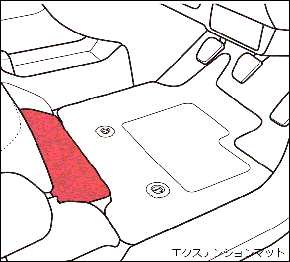 N-ONE NONE JG3 JG4：純正 フロアカーペットマット RS用 ブラック（オレンジ縁取り）アルミ制RSエンブレム付 エクステンションマット付