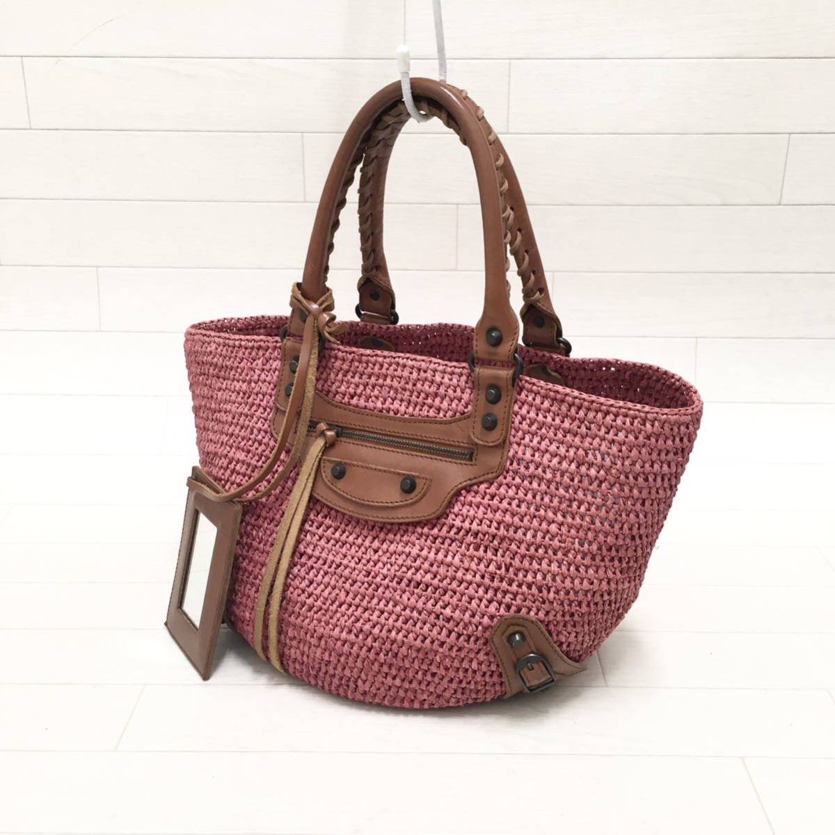 ☆美品・シリアル付☆バレンシアガ BALENCIAGA パニエ カゴバッグ-