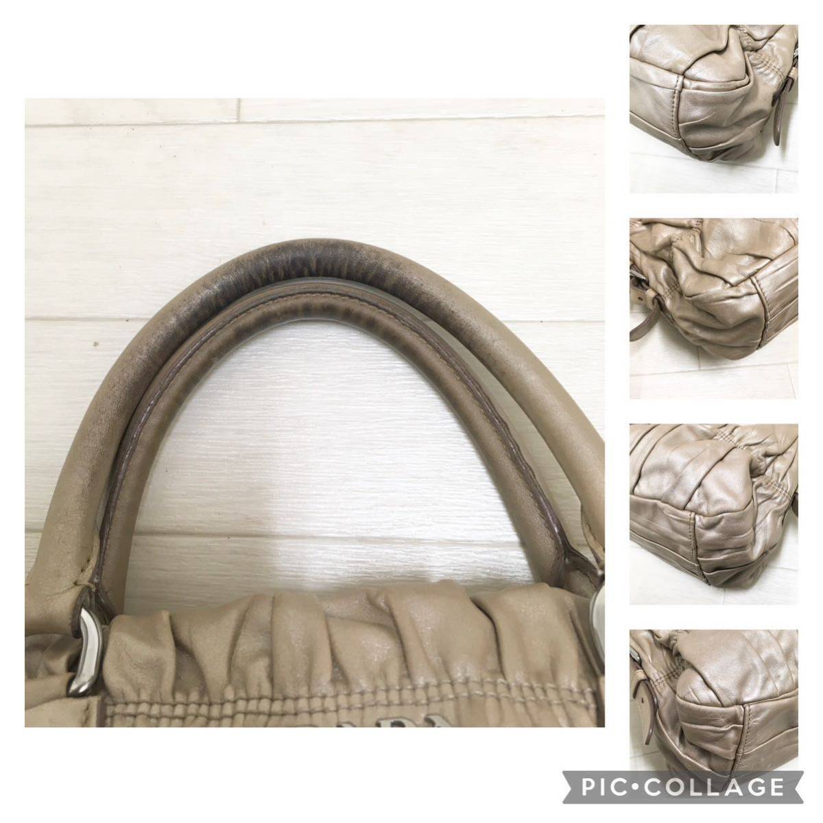 ☆良品・ギャランティ付☆PRADA ナッパ ゴーフル2wayギャザー
