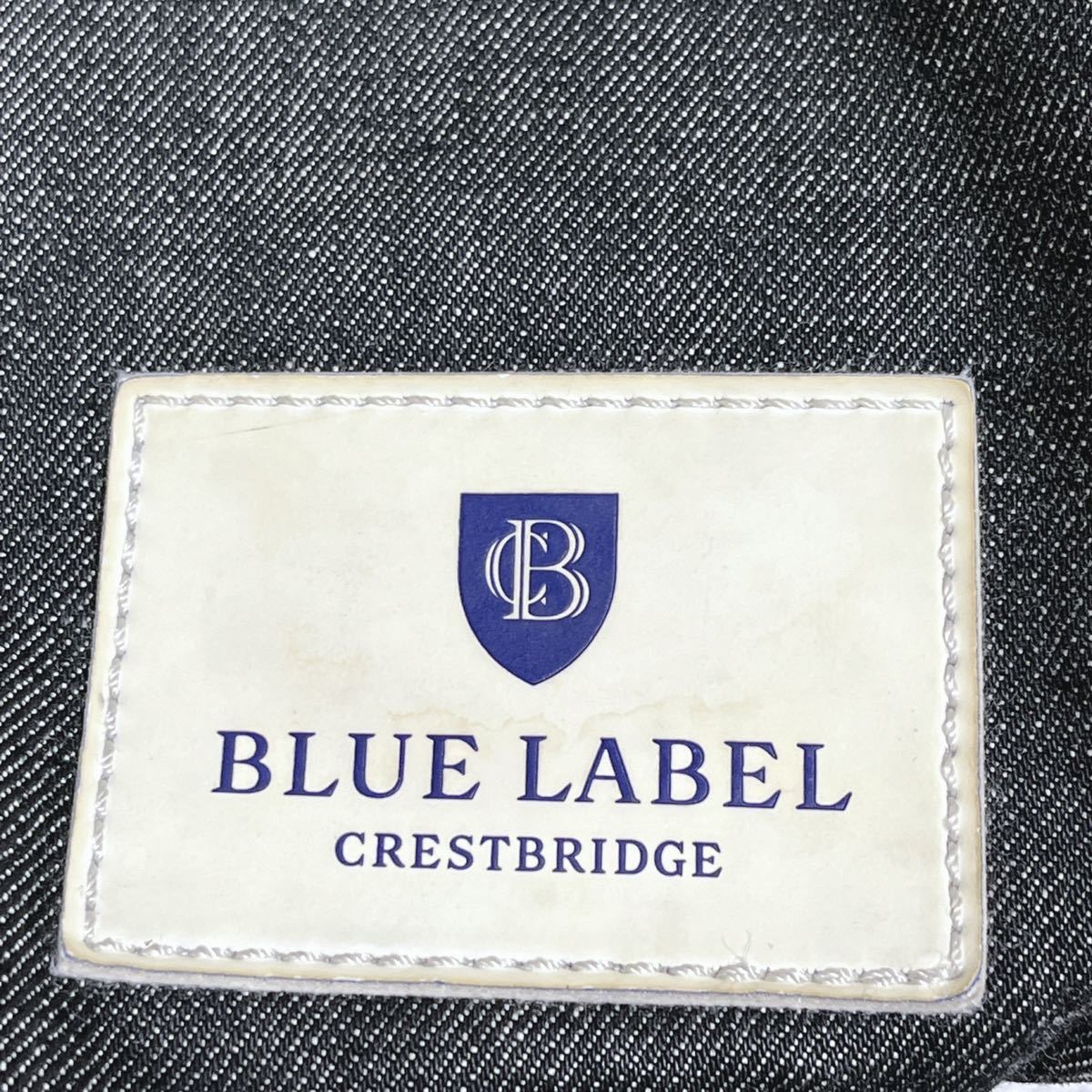 状態良 レア BLUE LABEL CRESTBRIDGE ブルーレーベルクレストブリッジ デニム リュック バックパック ロゴ 総柄 レディース  メンズ