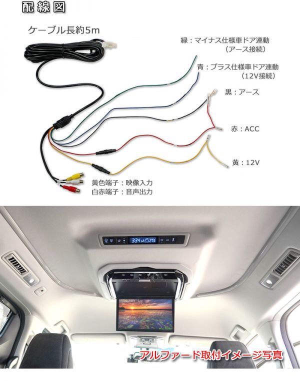 13.3インチ フリップダウンモニター トヨタ アルファード ヴェル