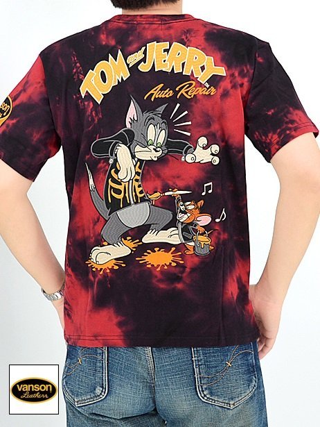 vanson×TOM＆JERRYコラボ 天竺半袖Tシャツ vanso...+