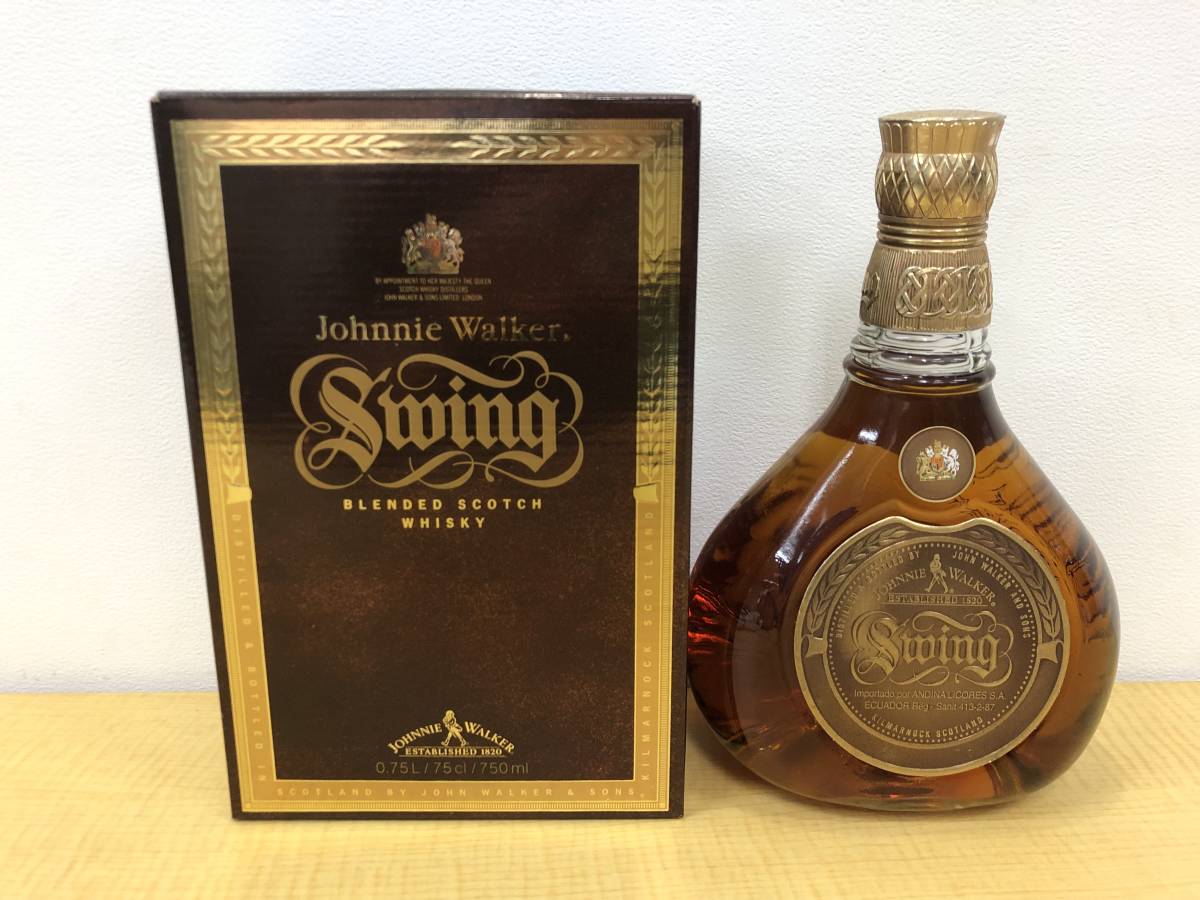 未開栓 Johnnie Walker ジョニーウォーカー Swing スウィング ウイスキー 750ml 43% 箱付き 引き取り可_画像1