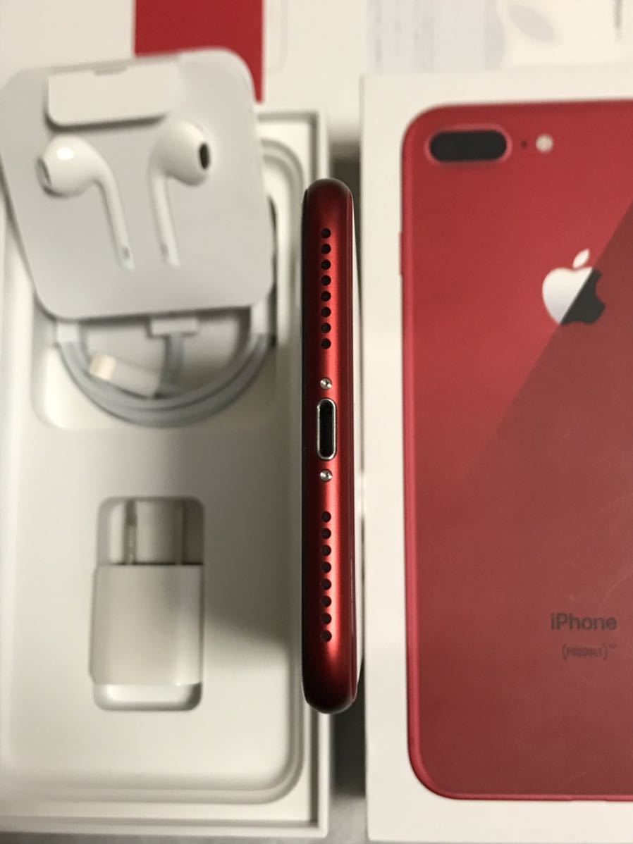 未使用100%】SIMフリーiPhone8 Plus iPhone8plus 256GB red アイフォン8プラス アイホン8プラス 本体 レッド  au
