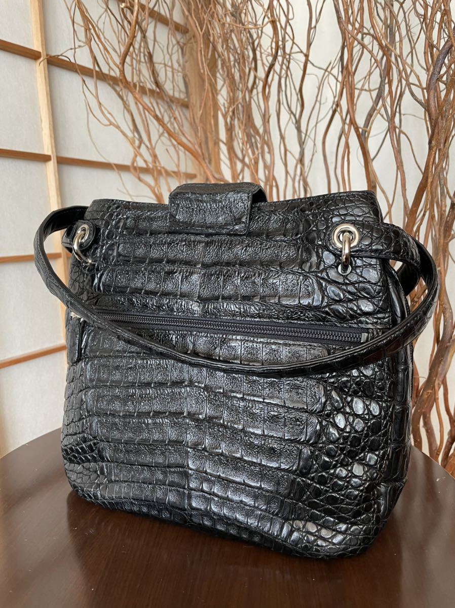 ◇ワニ革【綺麗】FURDI フォルディ カイマン ハンドバッグ ショルダー