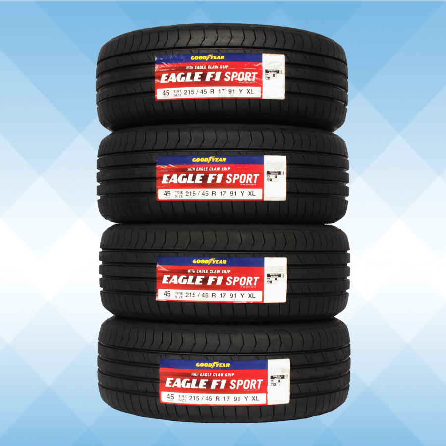 215/45R17 91Y XL GOODYEAR グッドイヤー イーグル EAGLE F1 SPORT 20年製 正規品 送料無料 4本税込 \41,800より 1_画像1