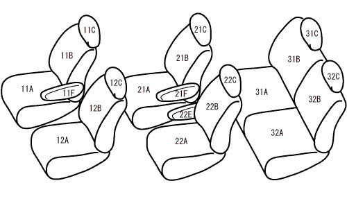 ベレッツァ シートカバー セレクション フリード GB3/GB4[2008/05～2011/10 7人乗り車]H048 Bellezza_画像8