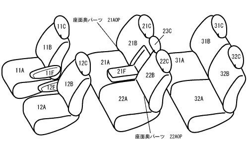 ベレッツァ シートカバー ワイルドステッチDX デリカ D:5 CV2W/CV5W[2019/02～ 8人乗り車]MI780 Bellezza_画像8