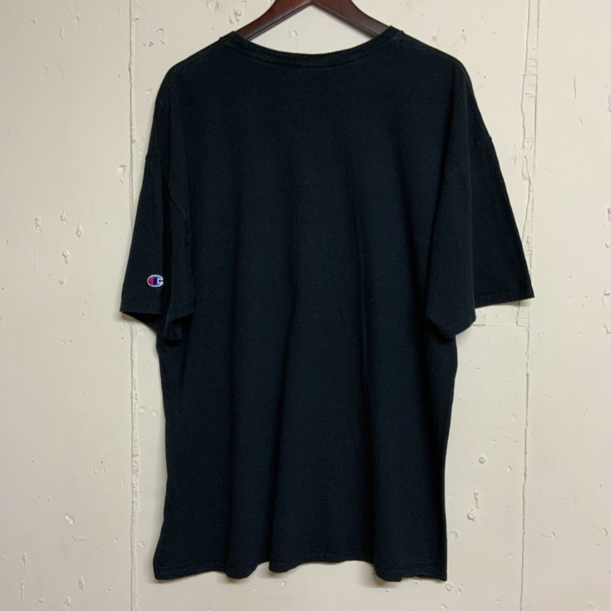 Champion チャンピオン半袖Tシャツ 古着黒色ブラックメンズ2XL_画像2