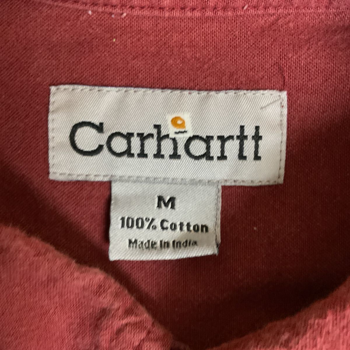 carharttカーハート2011年製半袖ボタンダウンシャツ古着メンズＭの画像3