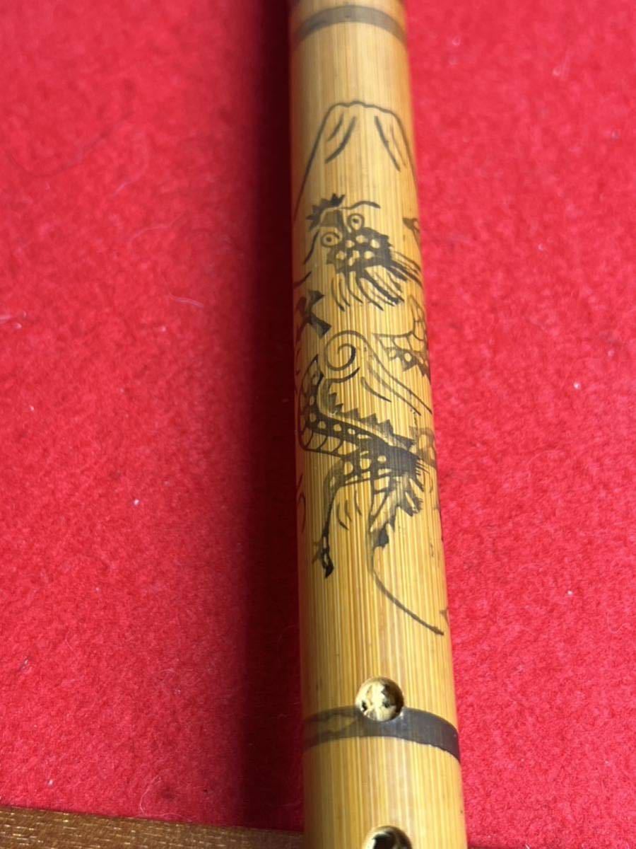 ☆竹製 横笛 竹笛 竹製 天然素材 民族 木管楽器☆長さ 約29.2cm☆お囃子☆の画像7