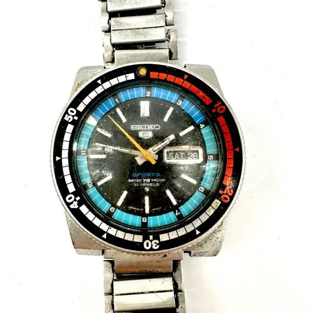 仙9 SEIKO5SPORTS 6119-6050 21石 腕時計 自動巻き セイコー5スポーツ