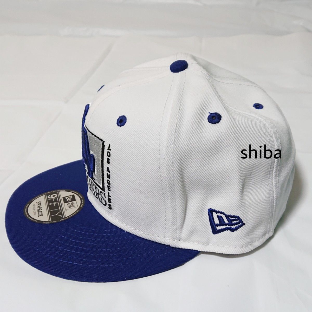 NEW ERA ニューエラ 正規品 キャップ 帽子 9FIFTY LA ドジャース 白 ホワイト 青 ブルー 野球 MLB M/L