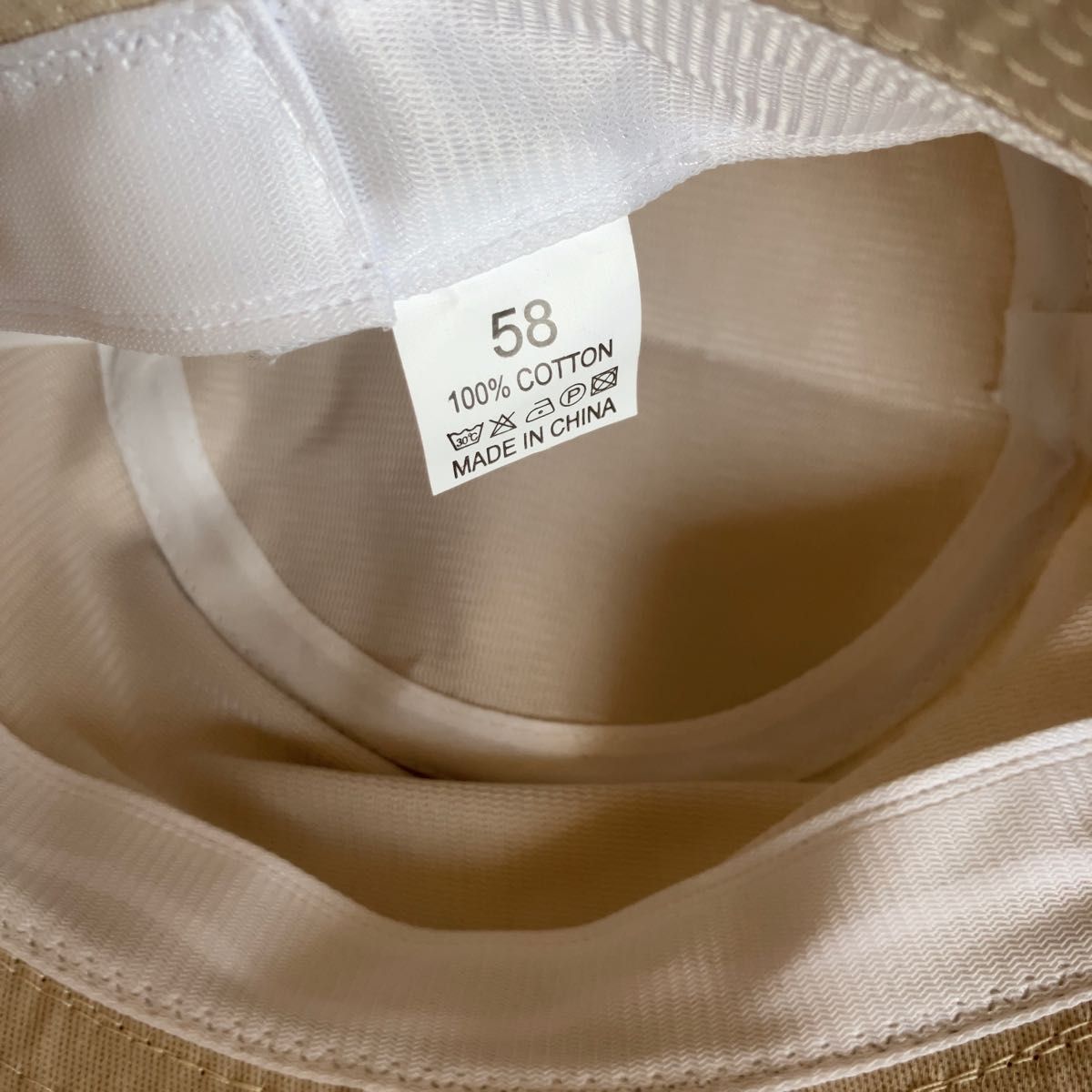 バケットハット　コットンベージュ　綿　韓国　帽子　メンズ　レディース　UVカット 紫外線対策
