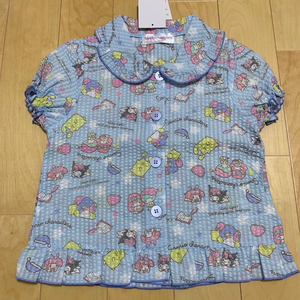  новый товар Sanrio My Melody черный Miki Kirara Little Twin Stars Pom Pom Purin короткий рукав пижама верх и низ в комплекте 120 девочка 