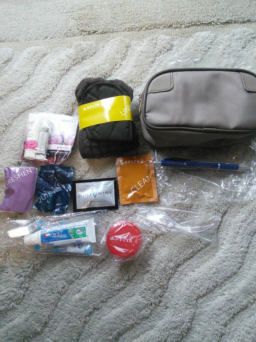  unused sack go in 2012 year. thing *DELTA Delta Air Lines * business Class * amenity - set * pouch. size 19*10*5.* postage all country 510 jpy. 