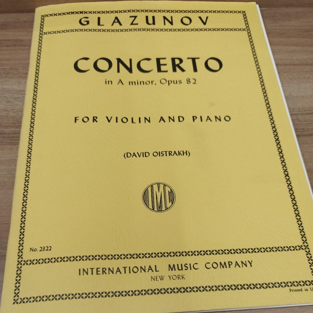 CONCERTO in A minor.Opur 82 FOR VIOLIN AND PIANO_画像1
