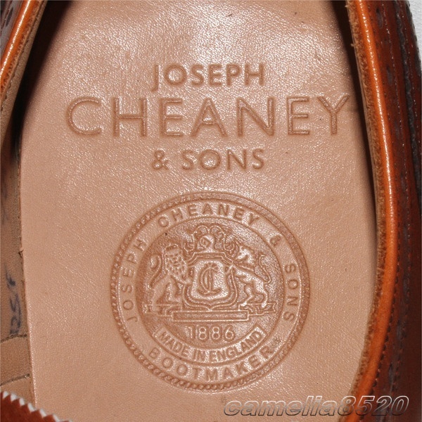 JOSEPH CHEANEY ジョセフチーニー ウィングチップ ドレスシューズ ARTHUR III 茶色 ブラウン DARK LEAF 7.5 約26cm 英国製 美品 使用僅か_画像2