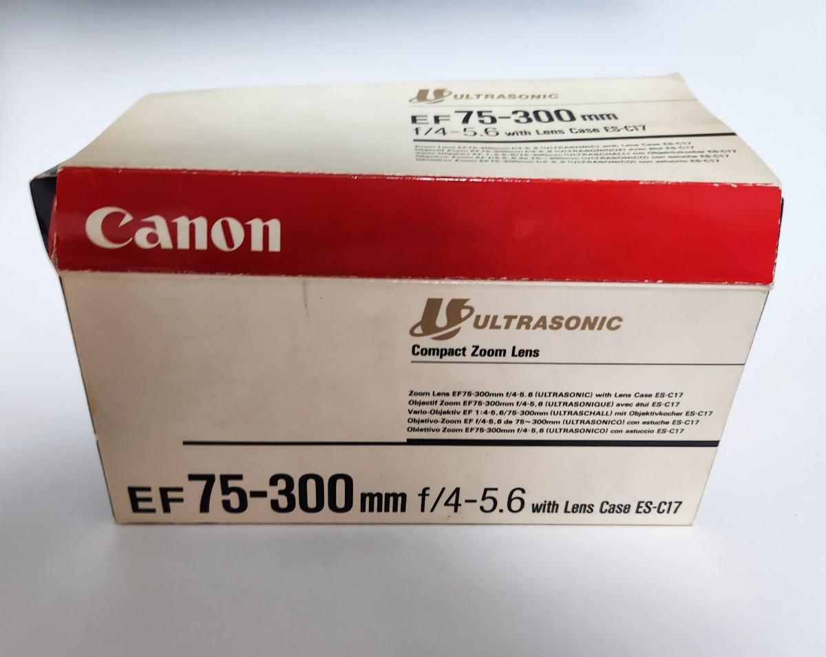【動作未確認】Canon EF75-300mm F4-5.6USM キャノン キヤノン ズームレンズ ES-C17 まだまだご使用いただけます!_画像4