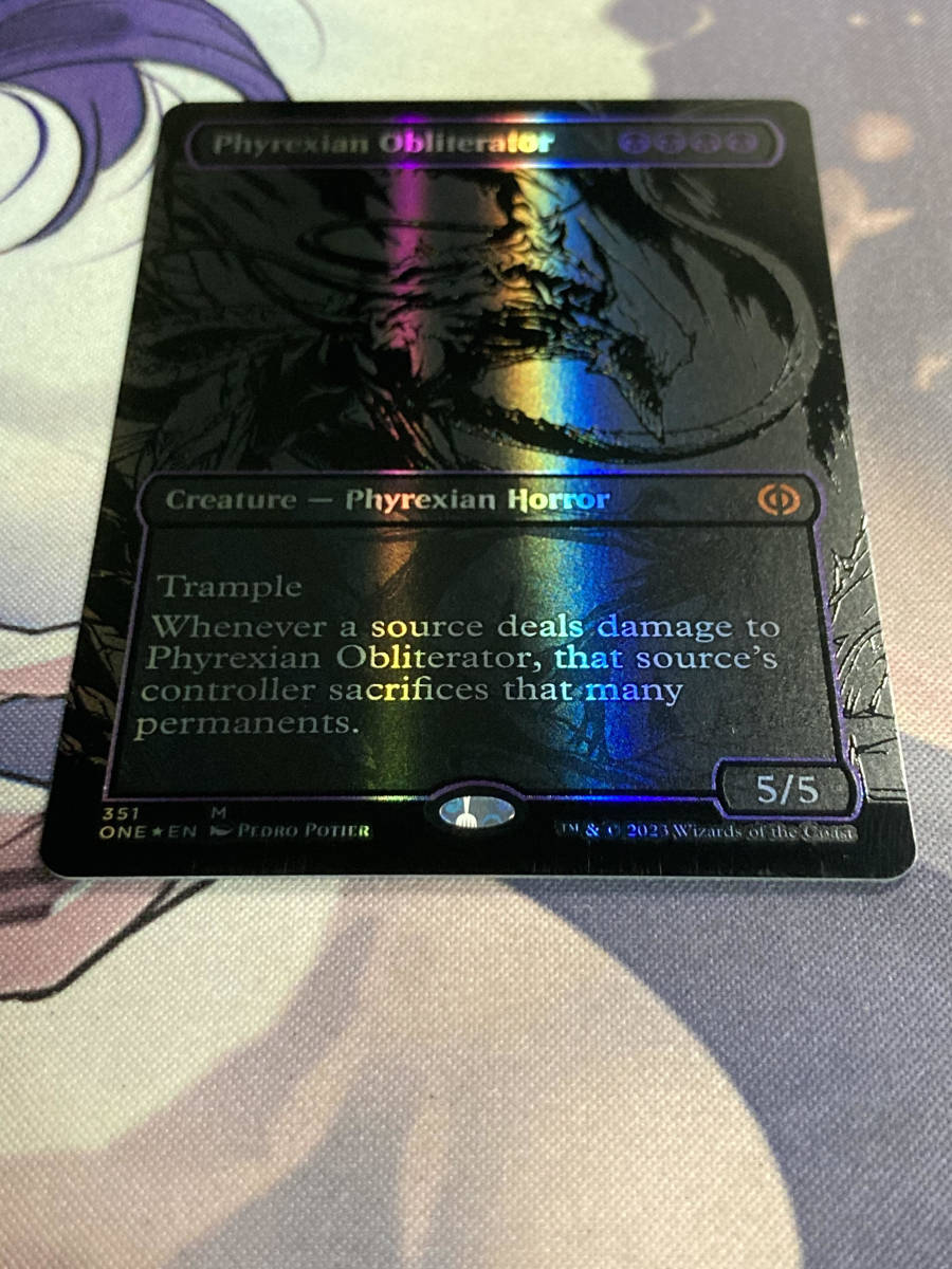 MTG　《ファイレクシアの抹消者/Phyrexian Obliterator》【オイルスリック・foil】　ONE-BF　英語_画像2