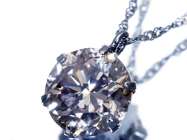 1円~【ジュエリー極】大粒良質天然1粒ブラウンダイヤモンド1.0ct
