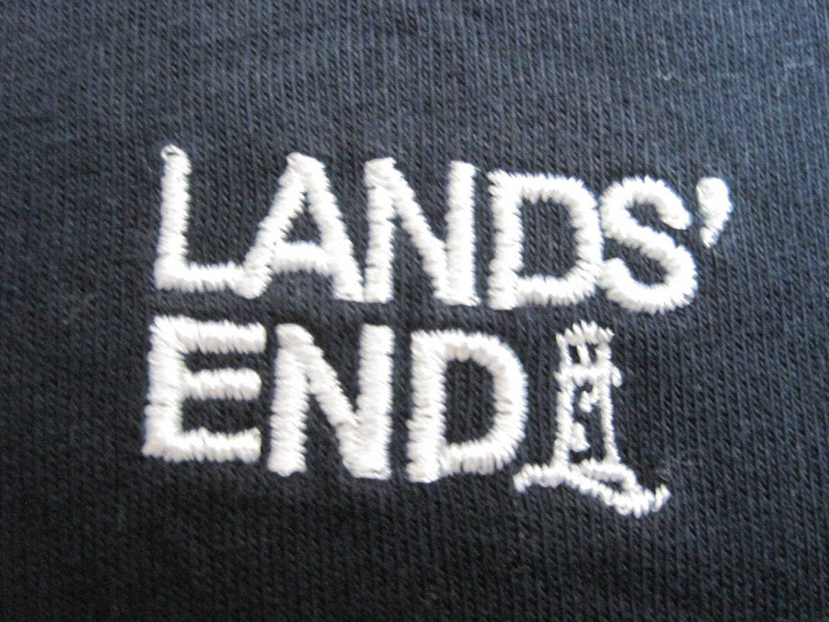 ＊LANDS'END　ランズエンド　刺繍ロゴワンポイント　Tシャツ　ネイビー　S_画像2